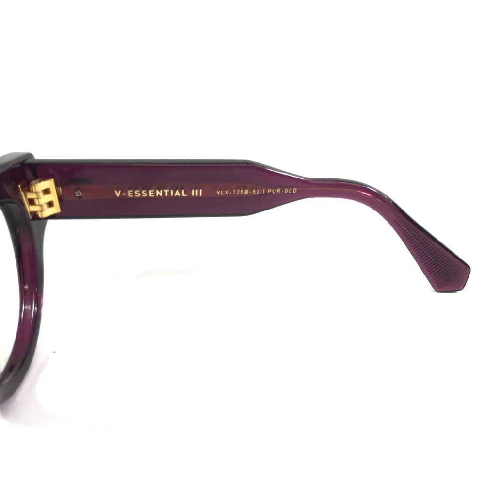 Valentino Eyeglasses Frames V-ESSENTIAL III VLX-125B PUR-GLD Purple 52-19-145